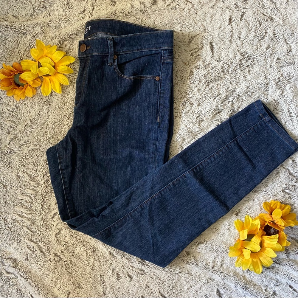 LOFT Modern Skinny Jean Size 12 Dark Wash Denim